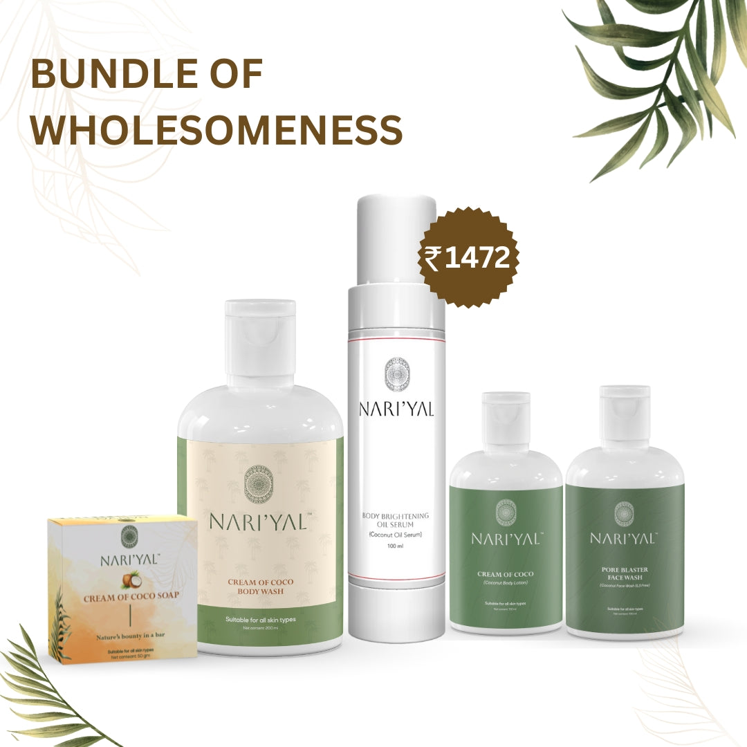 Bundle Of Wholesomeness (Body Serum, Face Wash (100ml), Body Lotion(100ml), Body wash, Soap)